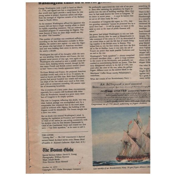 Old Ironsides, The USS Constitution Birth Heroes History Nautical Decor - Picture 3 of 3